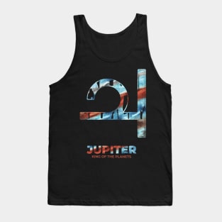 Jupiter King of the Planets Planet Symbol Tank Top